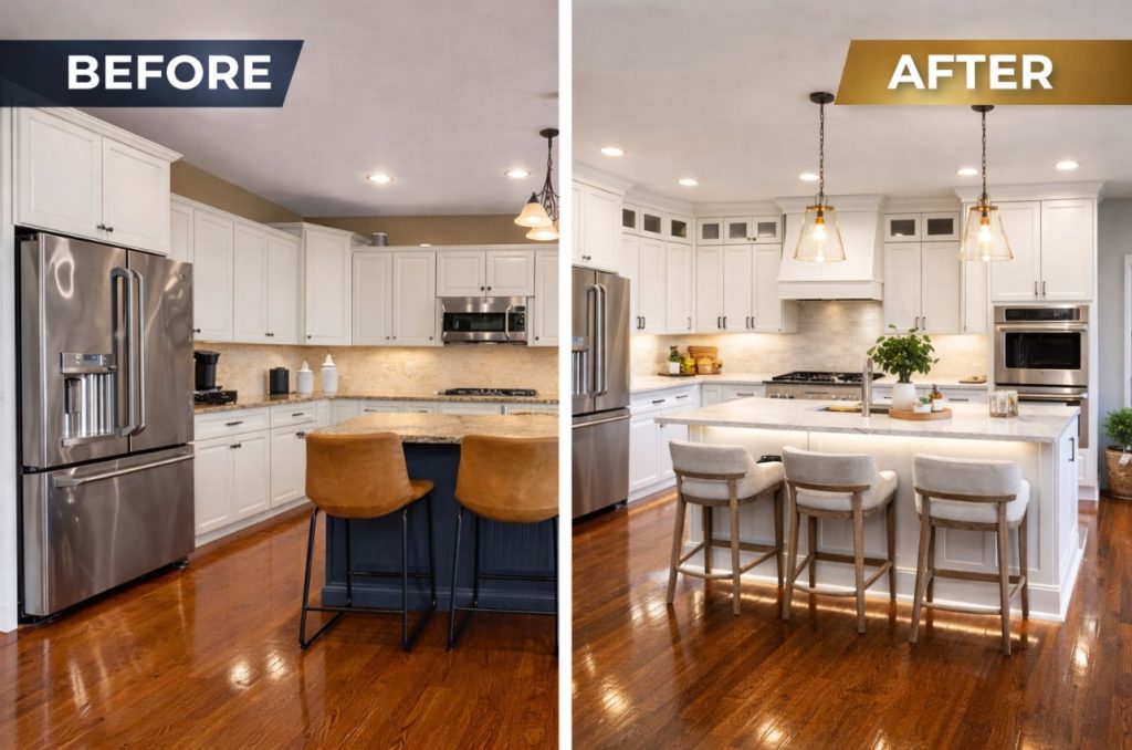 Cabinet refacing job by VL Finishes Inc in Richmond, KY