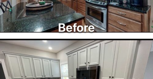before and after cabinet installation