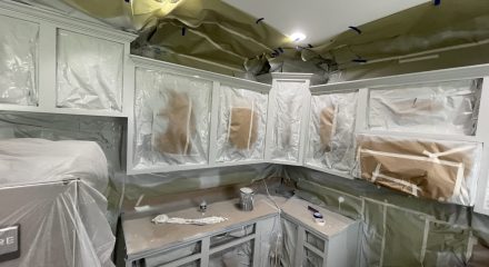 kitchen during remodel